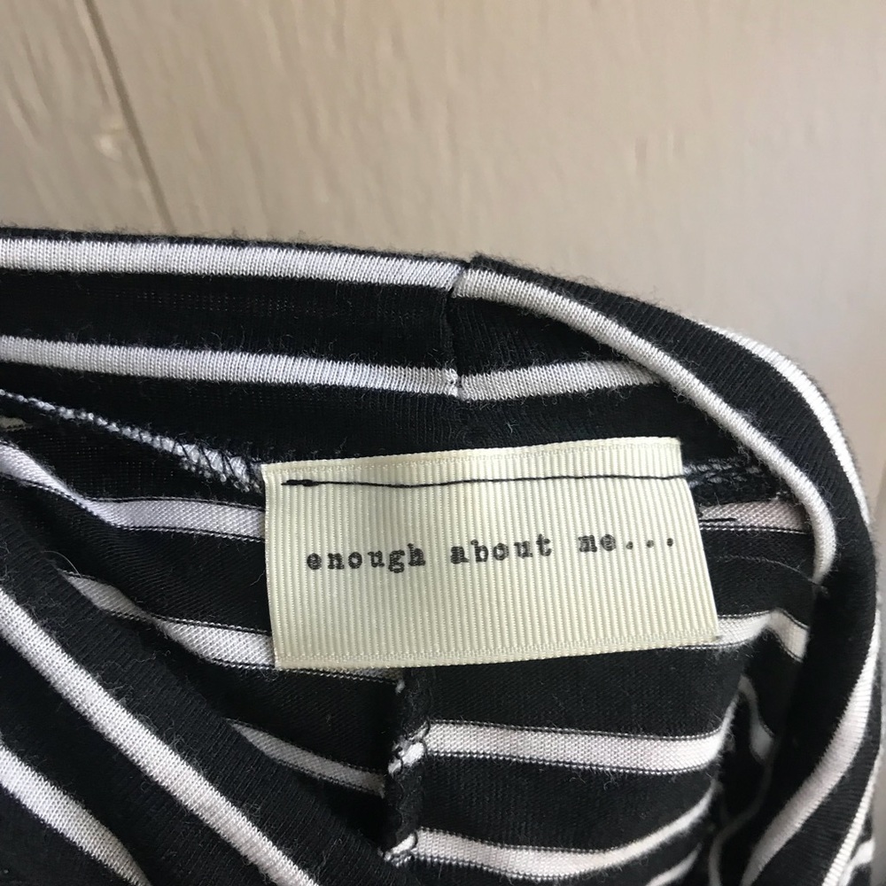 Enough About Me Mock Neck Black Striped Dress - Picture 7 of 8